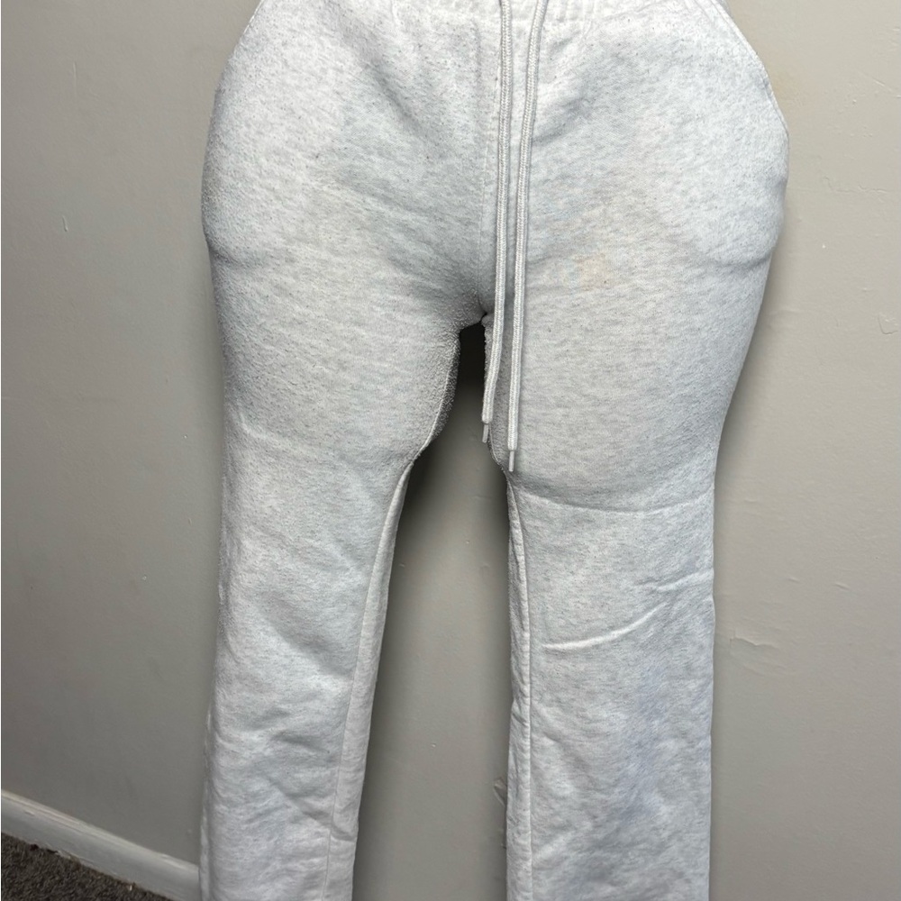 Women's White Track Pants - Picture 2 of 3
